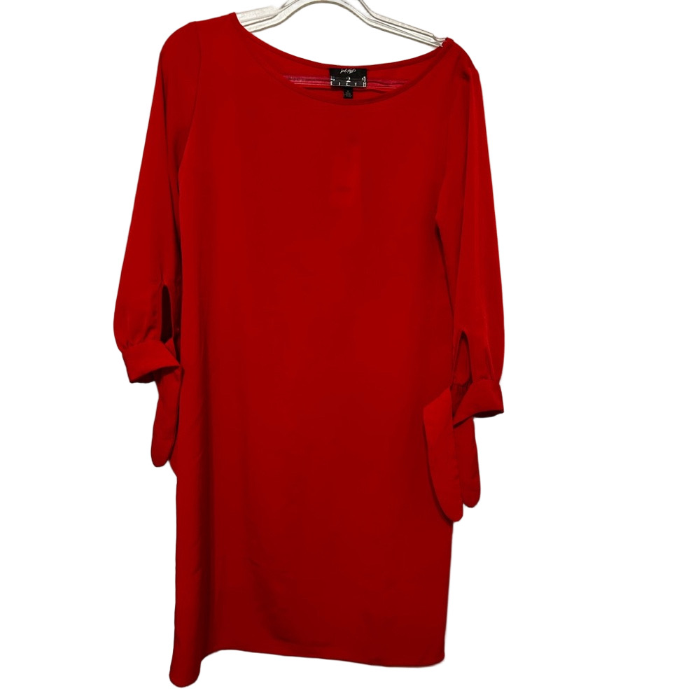 🍒Lord & Taylor Vibrant Red rouge Dress size 4 NWT